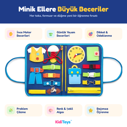 KidiToys™ Montessori Beceri Gelişim Kitabı