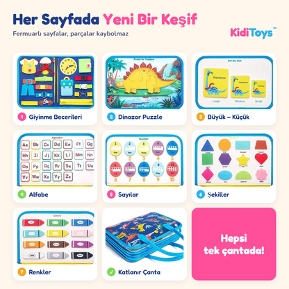 KidiToys™ Montessori Beceri Gelişim Kitabı