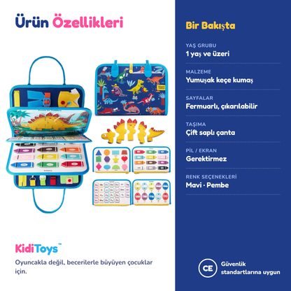KidiToys™ Montessori Beceri Gelişim Kitabı